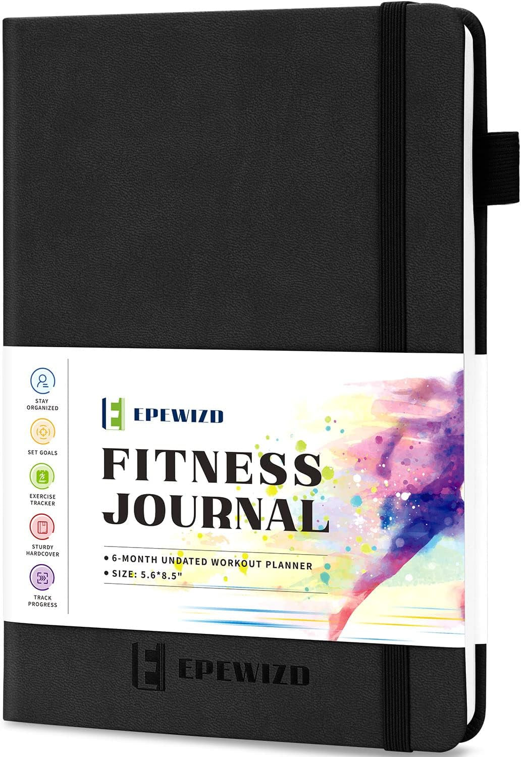 Fitness Journal Hardcover 6- Month Workout Planner Undated Workout Log Book Home Gym Accessories for Women and Man(Green)