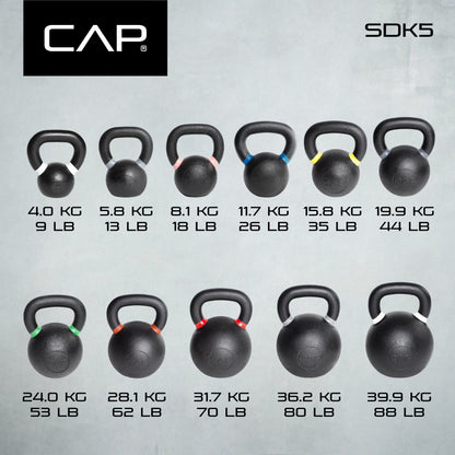 CAP Barbell Cast Iron Competition Weight Kettlebell, 9Lbs