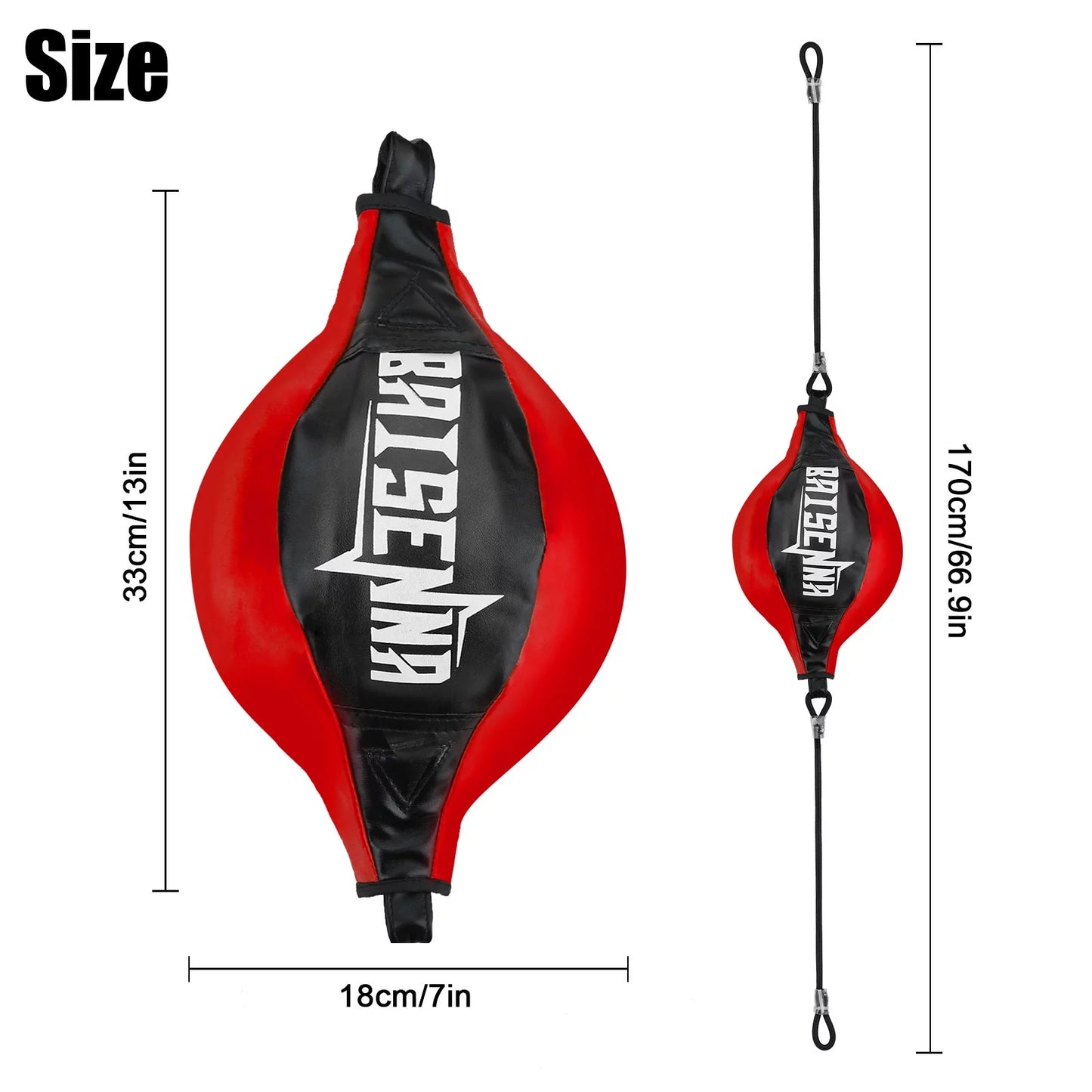 Double End Ball,  Boxing Speed Dodge Training Ball Leather Punch Bag Hanging Speed Ball for Gym Boxing Speed Training, Includes Cord, Stress Relief Exercise Equipment, Adult Teenagerss