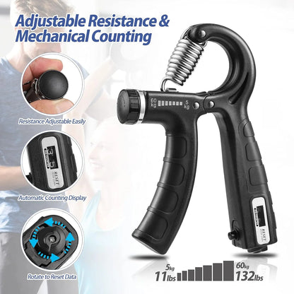 Grip Strengthener Forearm Strengthener Hand Grips Strengthener Kit - 5 Pack Adjustable Resistance