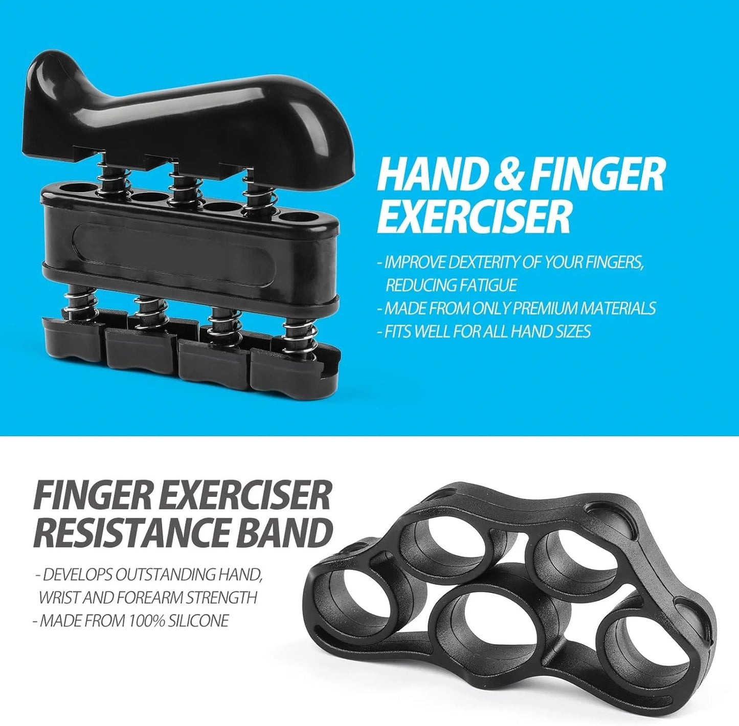 Grip Strengthener Forearm Strengthener Hand Grips Strengthener Kit - 5 Pack Adjustable Resistance