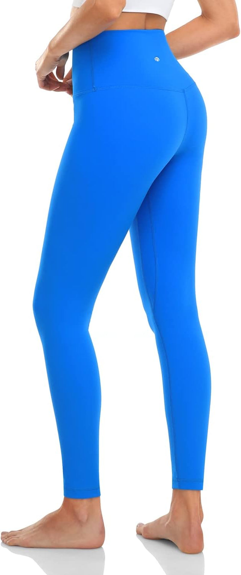 Essential Leggings, High Waisted Compression Workout Soft Pants Athletic Yoga Pants 28"