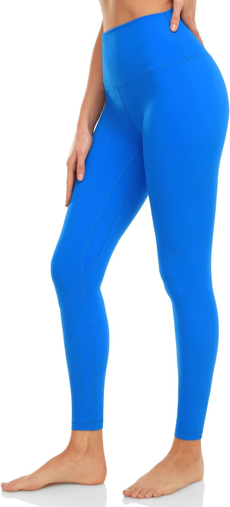 Essential Leggings, High Waisted Compression Workout Soft Pants Athletic Yoga Pants 28"